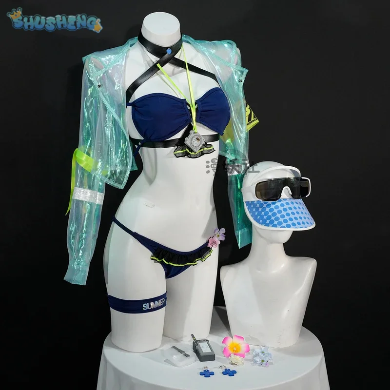 

Klukai Cosplay Costume Game Girls' Frontline 2:Exilium Summer beach bikini uniform Halloween women's new sexy swimsuit outfit
