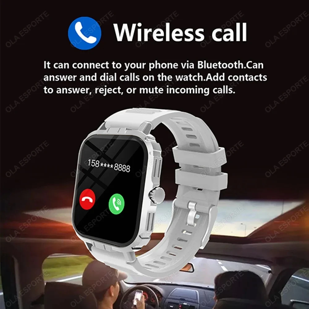 NEW Outdoor Smart Watch Men Bluetooth Call Heart Rate ECG Sport Watch Weather Waterproof Women Smartwatch 2024 For Android IOS