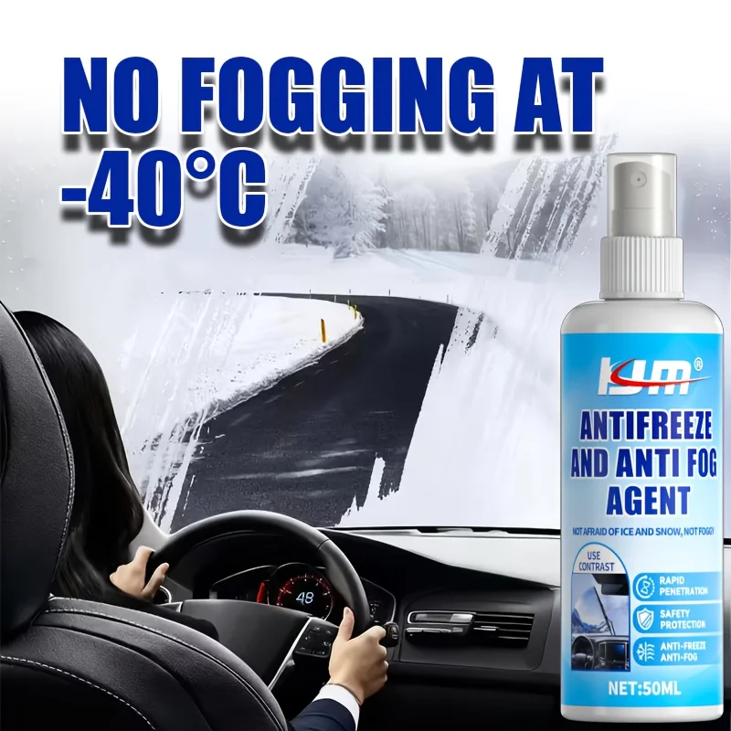 Winter Multi-Purpose Anti-Freeze Foggy Agent, Prevents Frosting and Fogging,Clear Vision for Snowy Days,Suitable for Car Windows