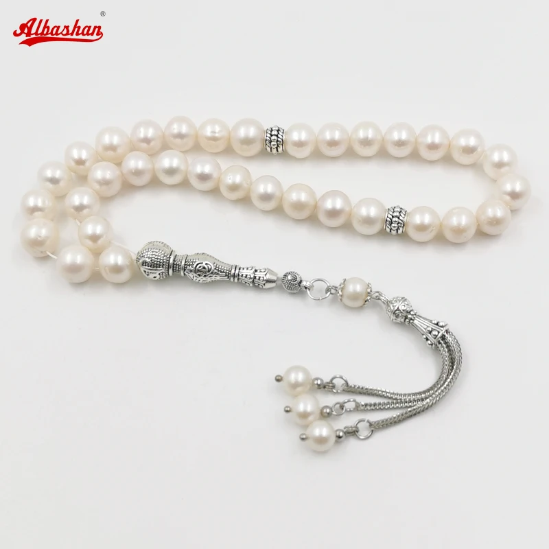 Tasbih Natural Pearl Hot sale style Freshwater pearl misbaha rosary bead pearl bracelet Women Love gift Islamic jewelry Eid gift