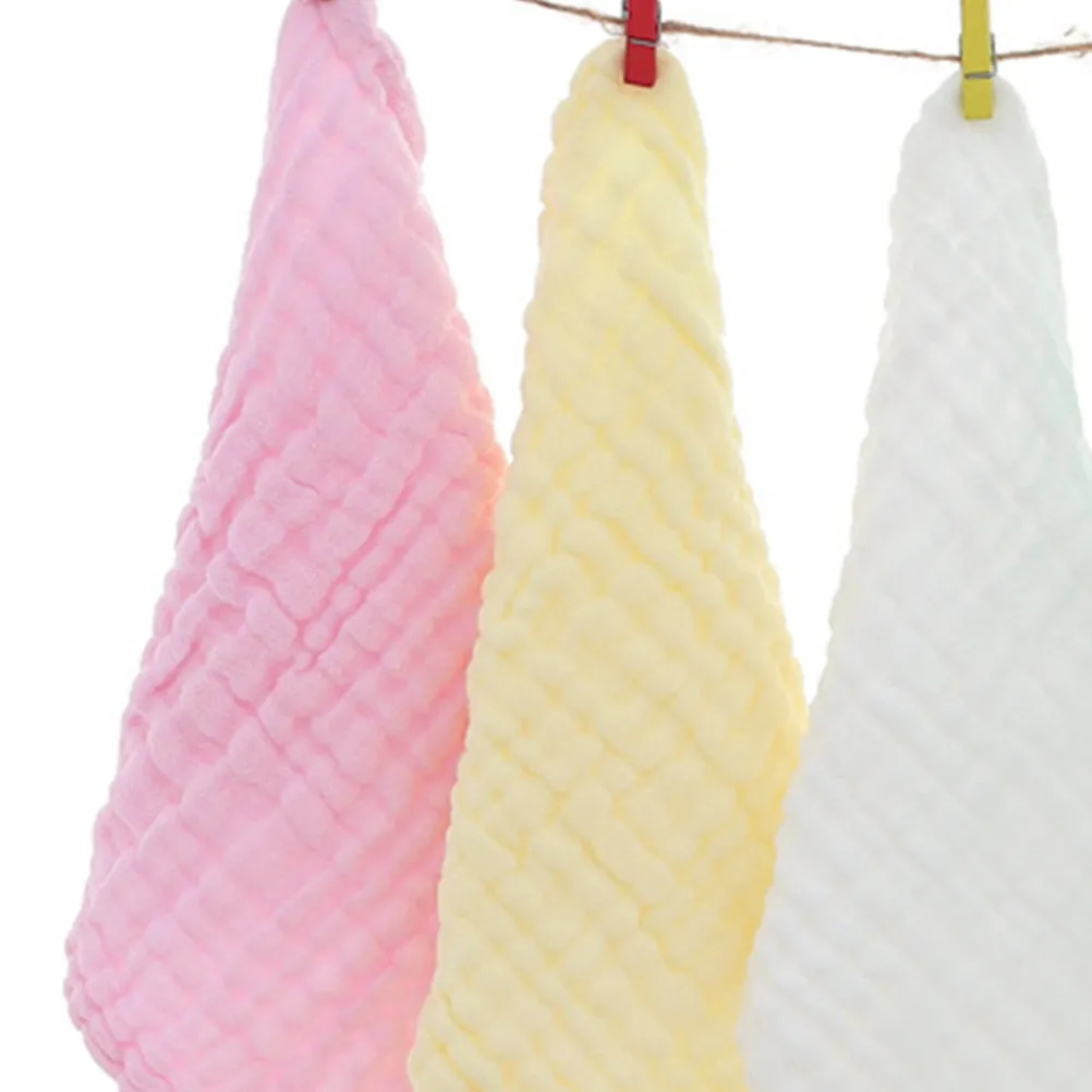 

4Pcs Cotton Baby Handkerchiefs Soft Multi-Layer Newborn Washcloths Infant Face Towels Absorbent Drool Bibs Baby Shower Gift