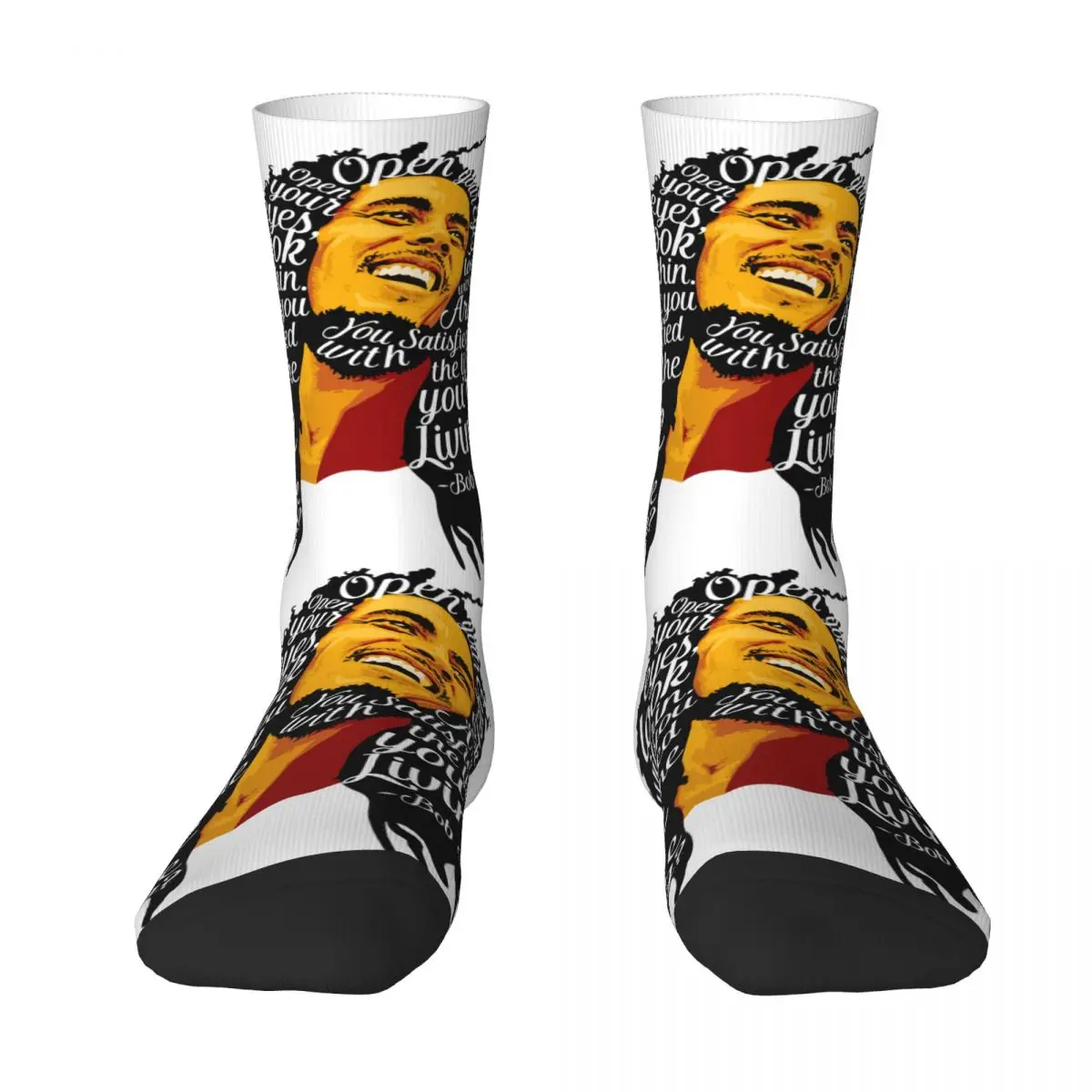 Rapper Bob Marley Men Women Happy Socks Windproof Novelty Spring Summer Autumn Winter Stockings Gift