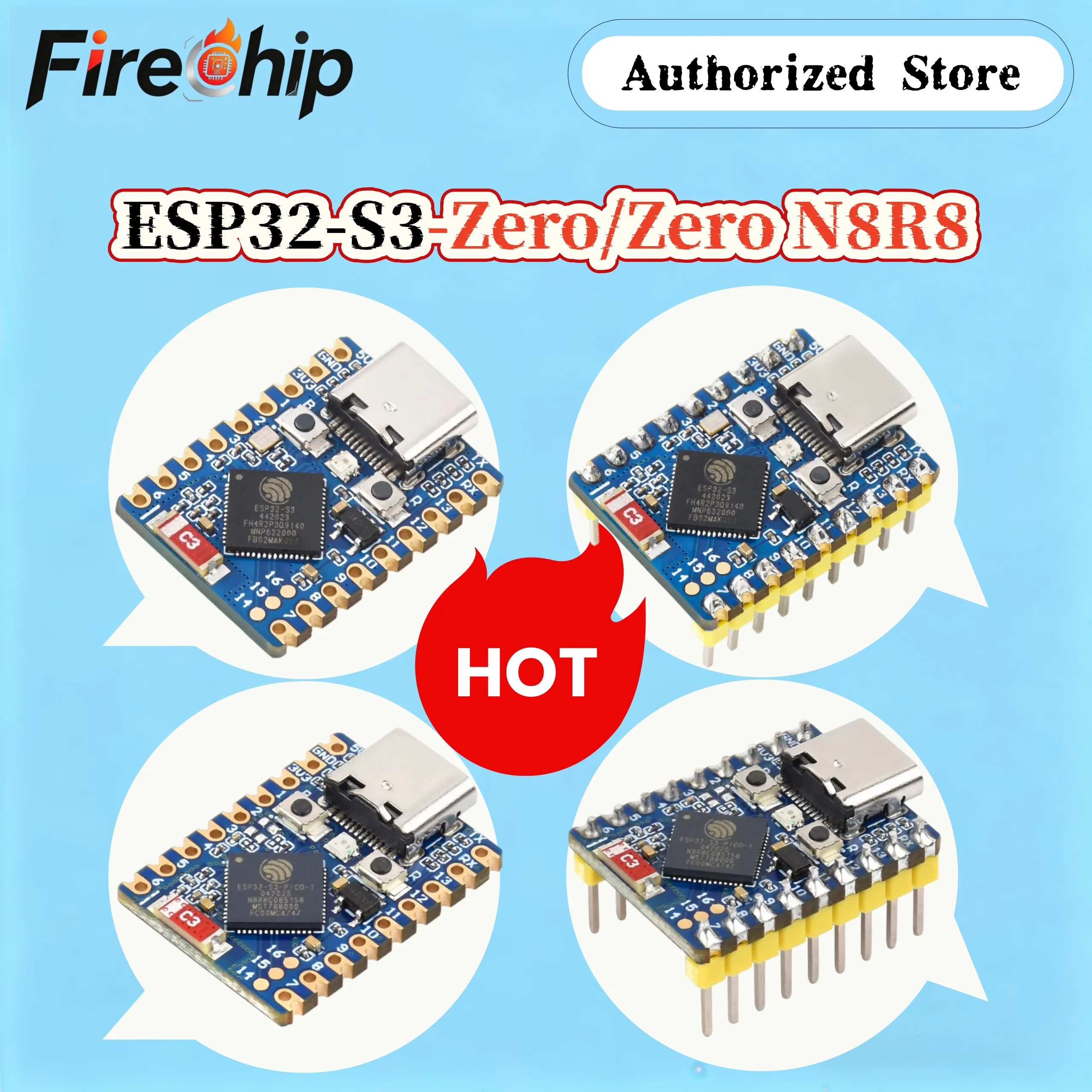 Waveshare ESP32-S3-Zero Mini Board With 4MB/8MB Flash, 240MHz Running Frequency, Microcontroller Support C/C++, MicroPython