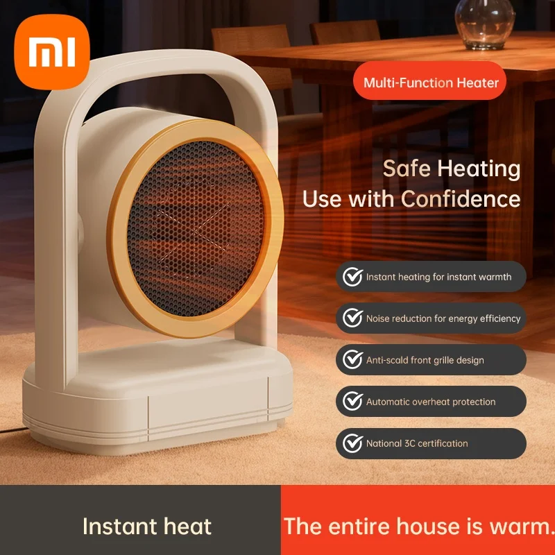 

Настольный электрический обогреватель Xiaomi, портативный обогреватель с быстрым нагревом, энергосберегающий мини-нагреватель для домашнего офиса, стола, спальни