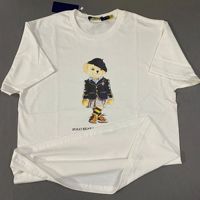 New RL Black Beret Cotton Women's Fashion Casual T-shirt Personalized Printed Multi-functional Women's Clothing