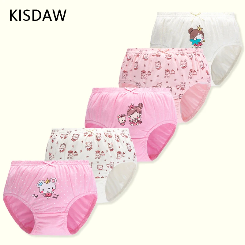 5 Pieces Girls Panties Cotton Girl Underwear Cartoon Children Underpants For Girl 1-14T Soft Kids Briefs Girls Triangle Panty