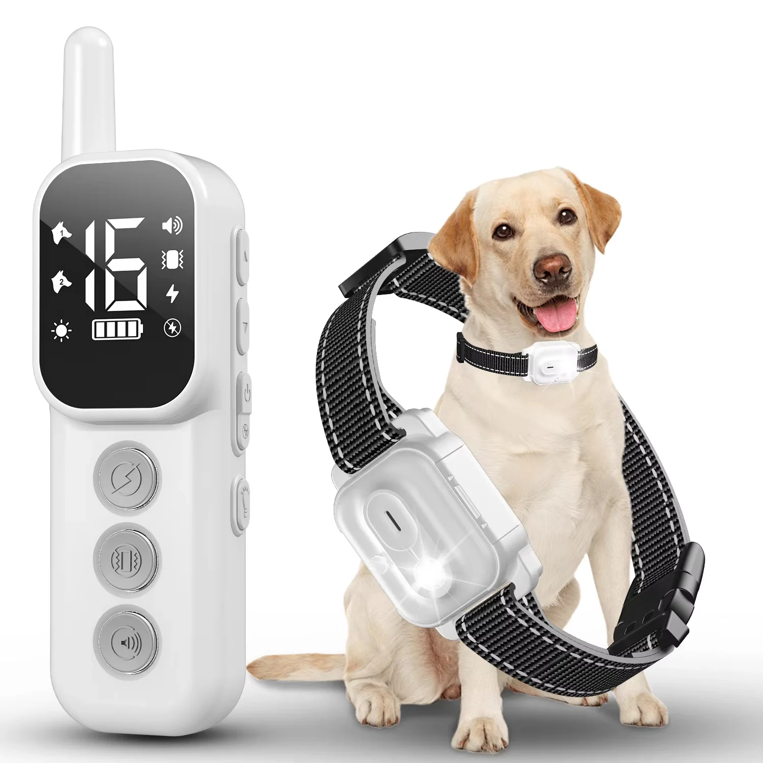 

STLFType-C USB Charging Waterproof Pet Anti-Bark Stopping and Training Adjustable Nylon Customized Collar 800M Wireless Remote