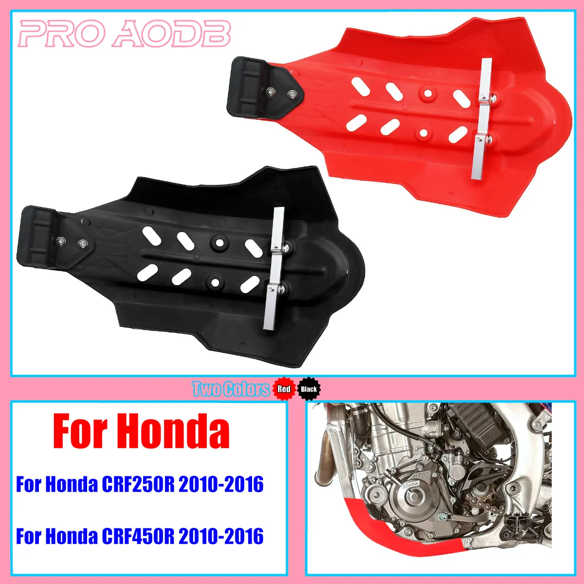 Dirt Bike For Honda CRF 250R 450R Motorcycle Spare Parts Engine Chassis Protector Covers Guard Cover Enduro Motocross Accessorie