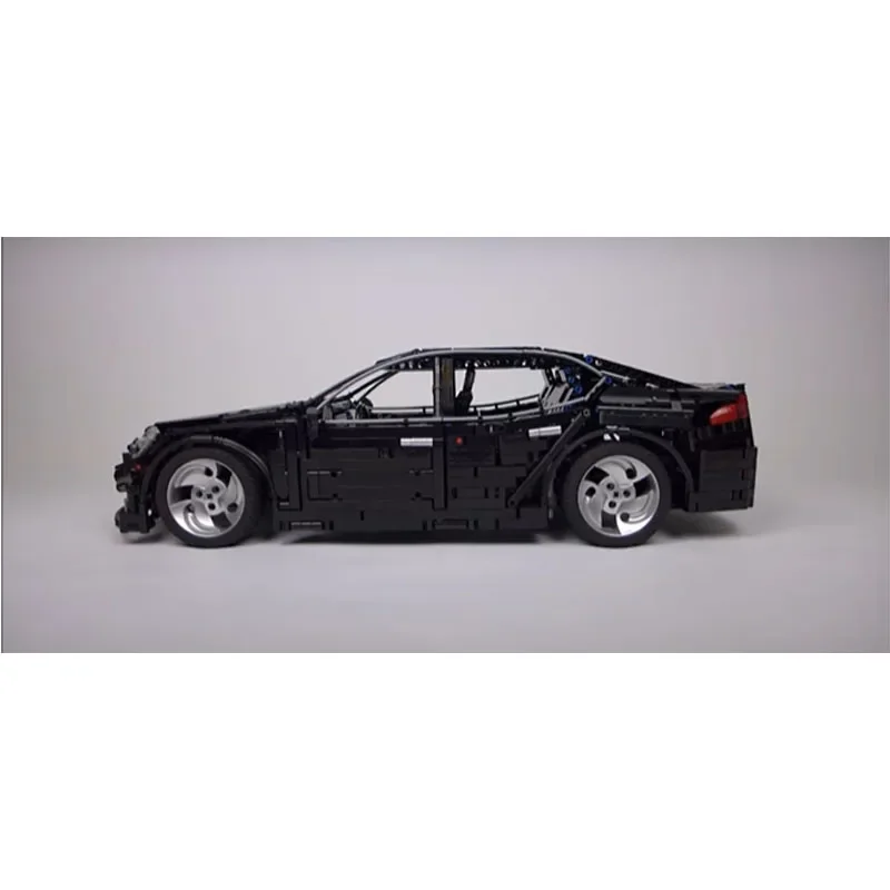 MOC-15459 noir S Type nouveau Supercar puissance RC voiture de sport électronique assemblage bloc de construction modèle 2812 pièces enfants anniversaire jouet cadeau