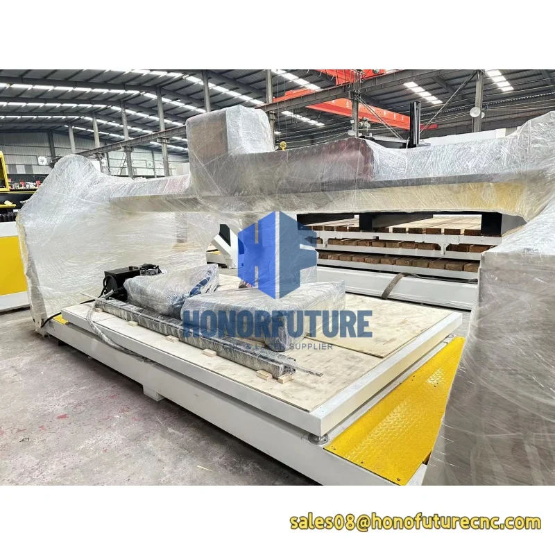 3200*2000mm CNC Stone Kitchen Countertop 4+1 Axis Granite Stone Bridge Saw Stone Cutting Marble Machine 3220