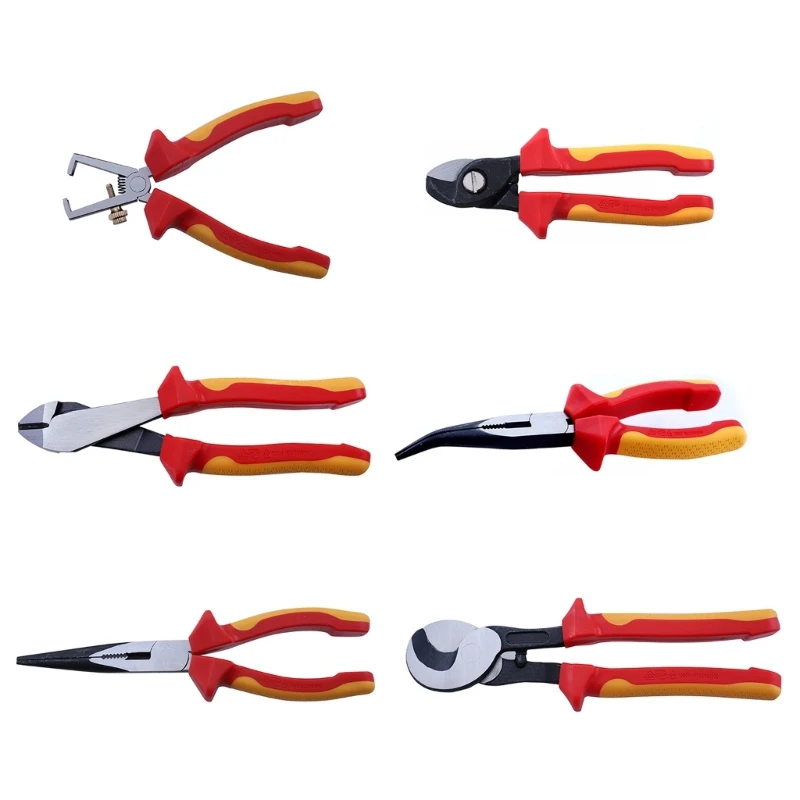 Insulated Wire Pliers Pointed Nose Inclined Nose Pliers High Voltages Pliers Dropship