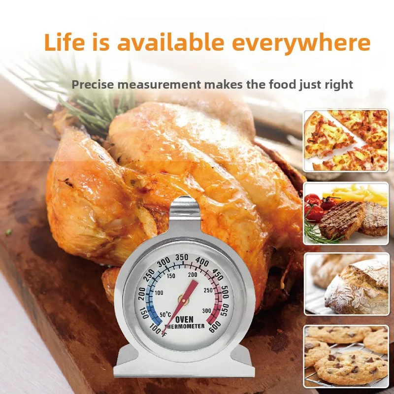 Factory Direct 2026 Oven Thermometer Kitchen Baking Household Temperature Gauge High-Temperature Resistant DialType Stainless