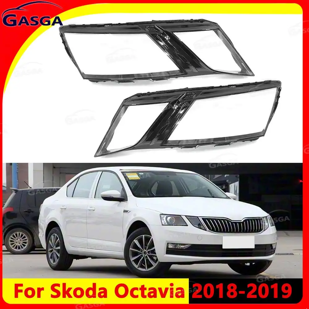 

Линза для фар Skoda Octavia 2018 2019 2020, крышка автомобильной фары, прозрачная линза, замена оригинального абажура