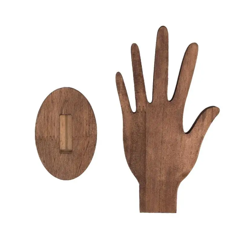

Jewelry Display Stand Wood Sturdy Base Wooden Hand Form Home Decor Ring Display Holder Rack for Bangles Watches Rings Necklaces