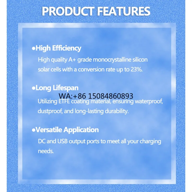 200W Monocrystalline Foldable Solar Panel Outdoor RV Camping Off Grid Power Station Quick Battery Charging