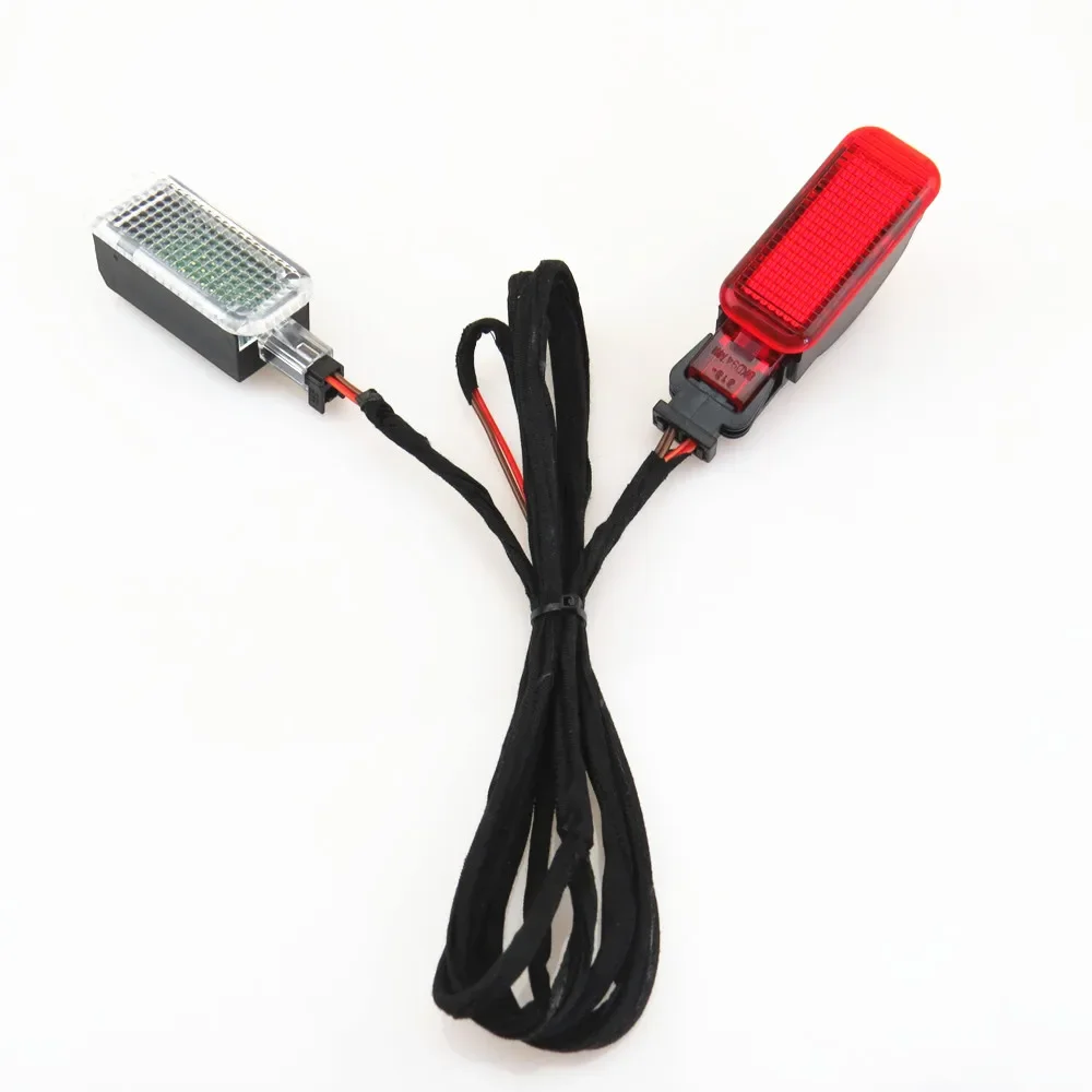 RWSYPL LED Interior Footwell Lights & Door Plate Warning Light Cable Harness 3AD 947 409 8KD 947 411 For Audi A3 A4 A6 Q3 Q5 Q7