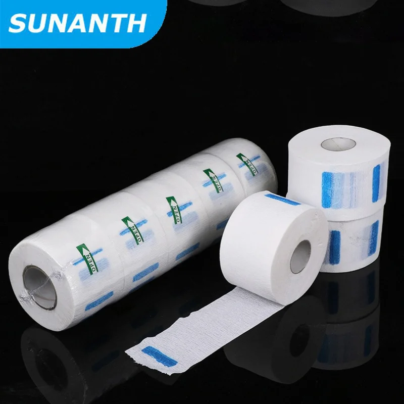 2026 Barber Professional Black Neck Paper Tissue Collar Tapes Disposable Hairdressing Salon Neck Covering Tools Accessories