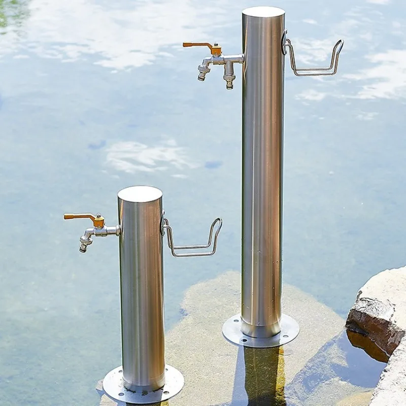 Outdoor faucet column, anti-freeze crack outdoor garden courtyard stainless steel water pile