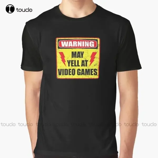 Gamer Warning Graphic T-Shirt Custom Aldult Teen Unisex Digital Printing Tee Shirts Custom Gift Xxs-5Xl Streetwear