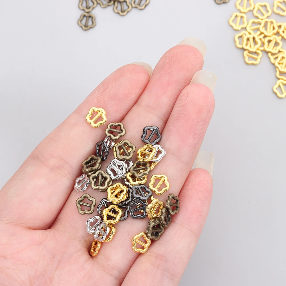 100pcs Newest Tri-glide Belt Buckle Mini Ultra-small Bags Buckles DIY 3mm Small Strap Buckles Buttons Shoes Accessories