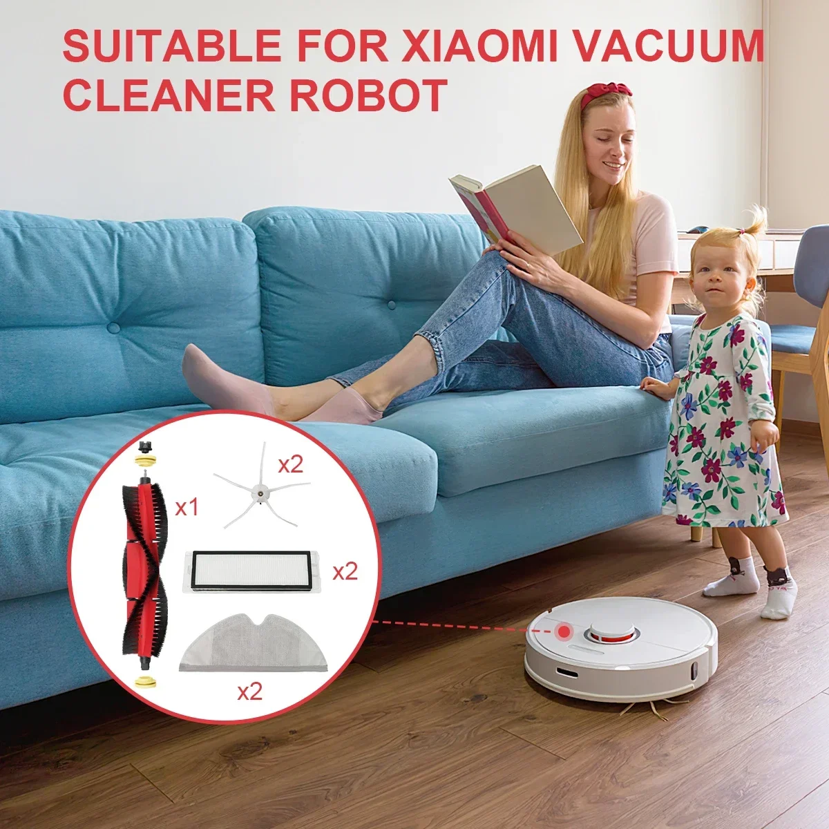 Spazzola laterale in gomma siliconica morbida filtro HEPA per Roborock S50 S51 S6 E2 E35 T4 T6 T7 T7PRO parti dell'aspirapolvere XIAOMI Vacuum 2