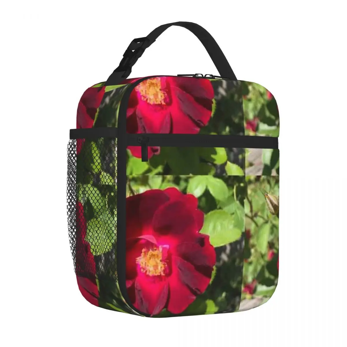 Bestselling Red Garden Rose Tropical Snack Bag Rv Travel Meal Bag
