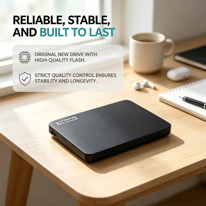 100%Original New A3 Portable External Hard Drive Large Capacity Storage Disk for Laptop Desktop Notebook Smartphone Photo Backup