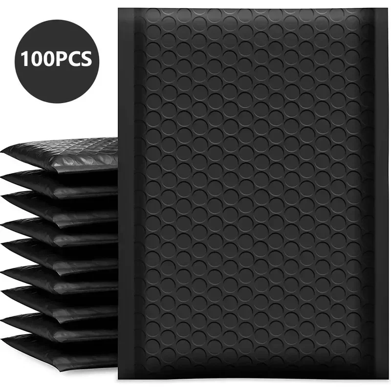 100 Pack Black Bubble Mailers for Shipping Supplies