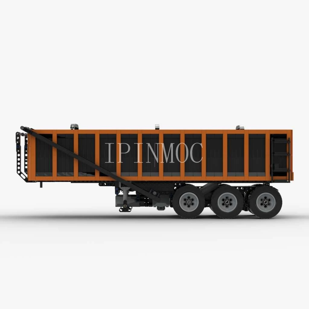 Moc-4783 1:17 Scale Tipper Trailer Model With PDF Drawings Building Blocks Bricks Kids DIY Toys Birthday Christmas Gifts