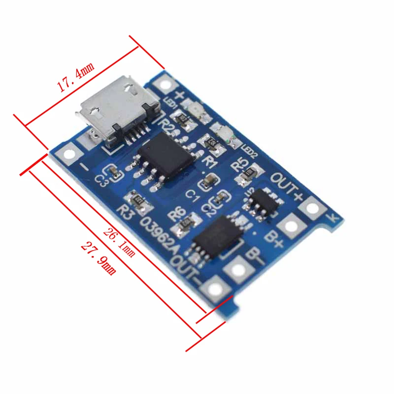 1PCS 5V 1A Micro USB 18650 type-c Lithium Battery Charging Board Charger Module+Protection Dual Functions TP4056 18650