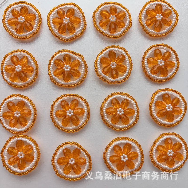 Orange Fruit Slice Shoe Charms for Clogs Keychain Hair Band DIY Beaded Buckle Accessory Premium Quality Handmade