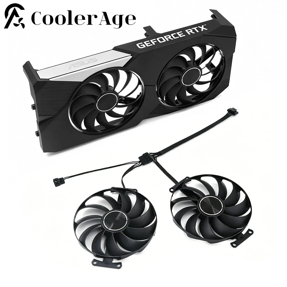 Video Card Fan For ASUS Dual GeForce RTX 3060 Ti 3070 V2 OC Edition 8GB GDDR6 95MM CF1010U12S FDC10U12S9-C T129215SU GPU Fan