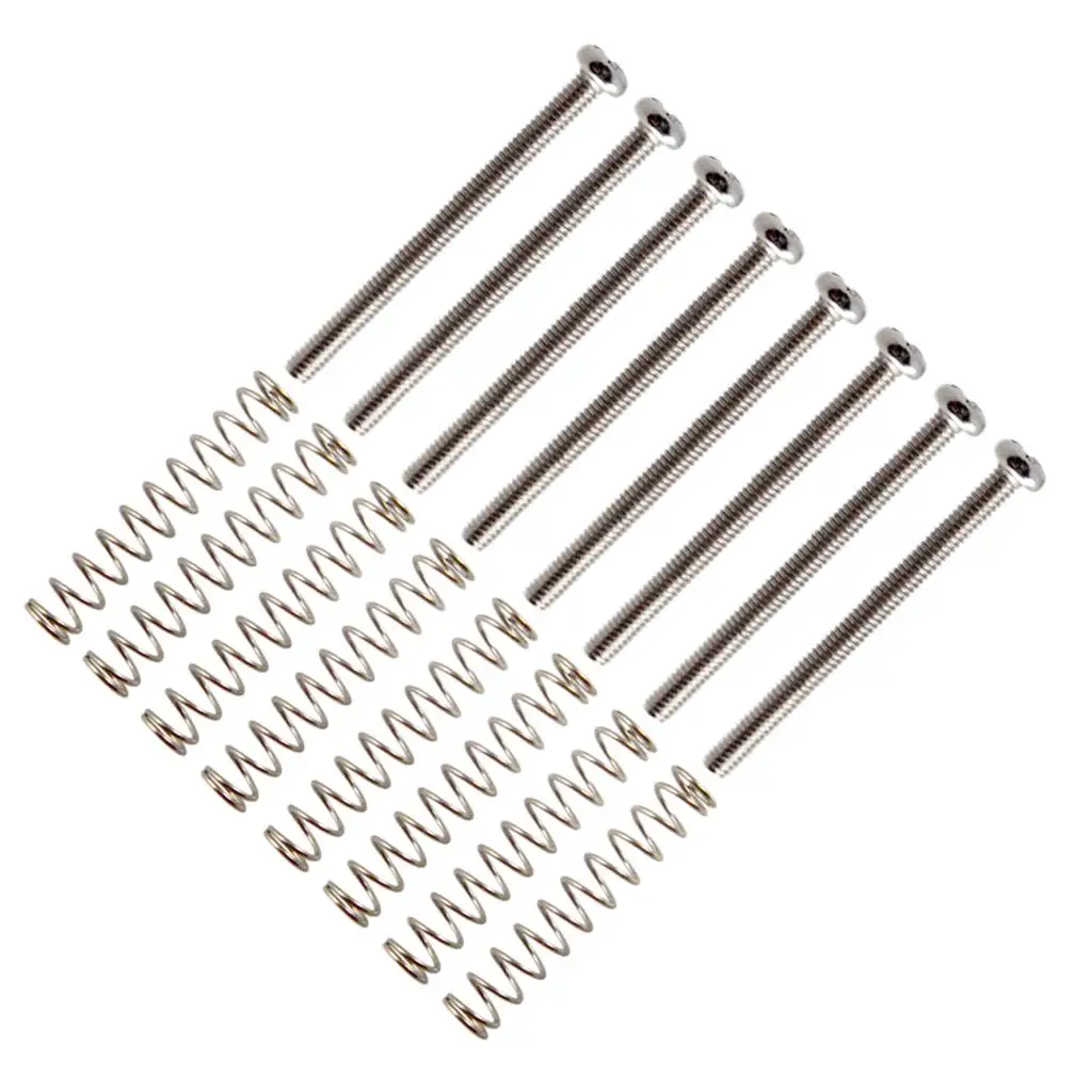 Double Coil Humbucker Mounting Screws Metal Pickup Bracket Bolt Spring Set for Electric Guitar Accessories