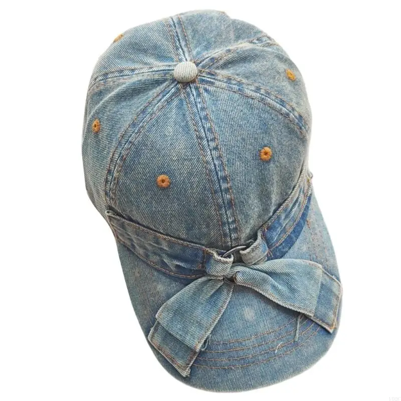 Trendy Bows Embellished Cap For Women Soft Cotton Lightweight Design Y166