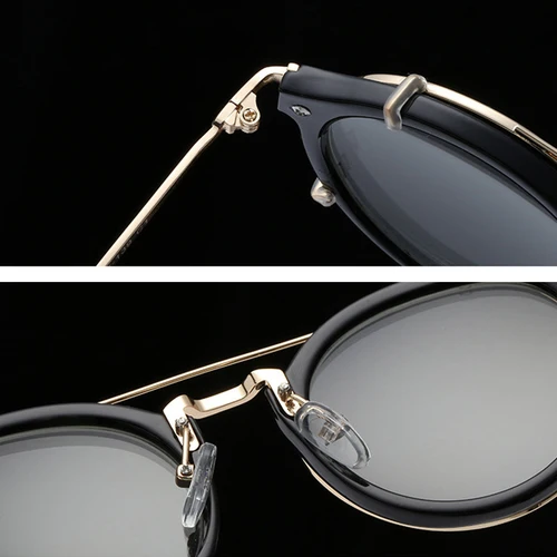 Imagen 2 del producto KDEAM gafas de sol polarizadas redondas con montura metálica para mujer, gafas de sol de diseñador de marca para conducir y pescar al aire libre, gafas resistentes a los rayos UV