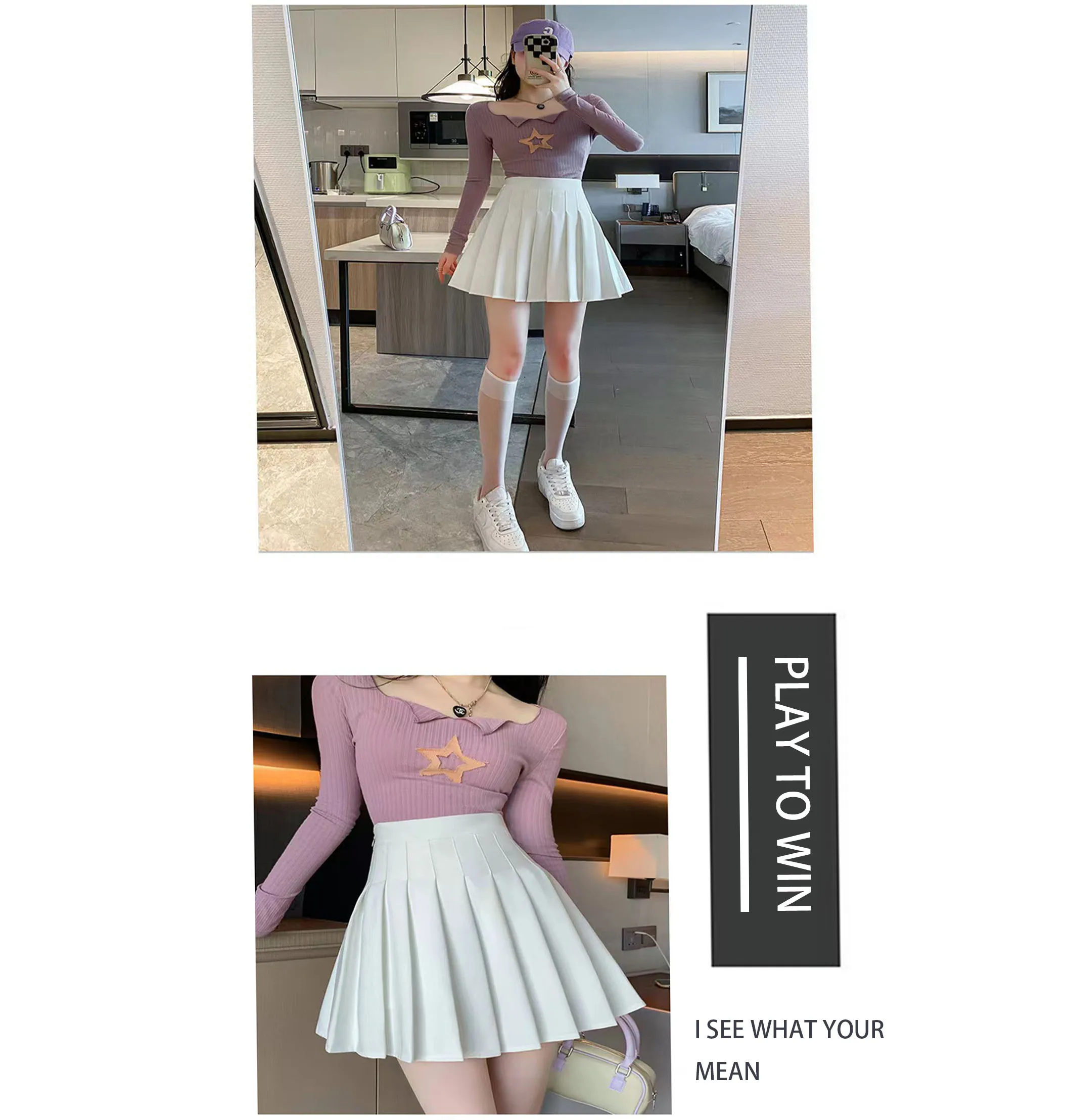 Motorcycle A Line Women Pleated Skirt High Waist Zipper Grey Student Mini Skirt JK Summer New 2024 Black Ladies Suit Skirt