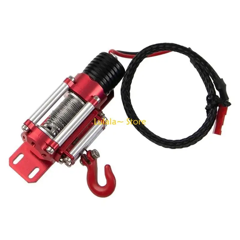 Y4QA RC Car Metal Steel Automatic Winch for 1/10 RC Crawler for SCX10 90046