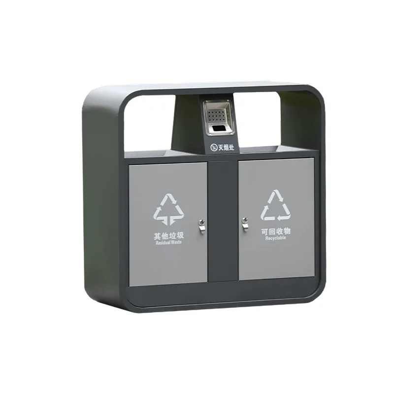

Outdoor trash can, stainless steel outdoor sorting sanitation peel box, park scenic area, community street, large garbage bin