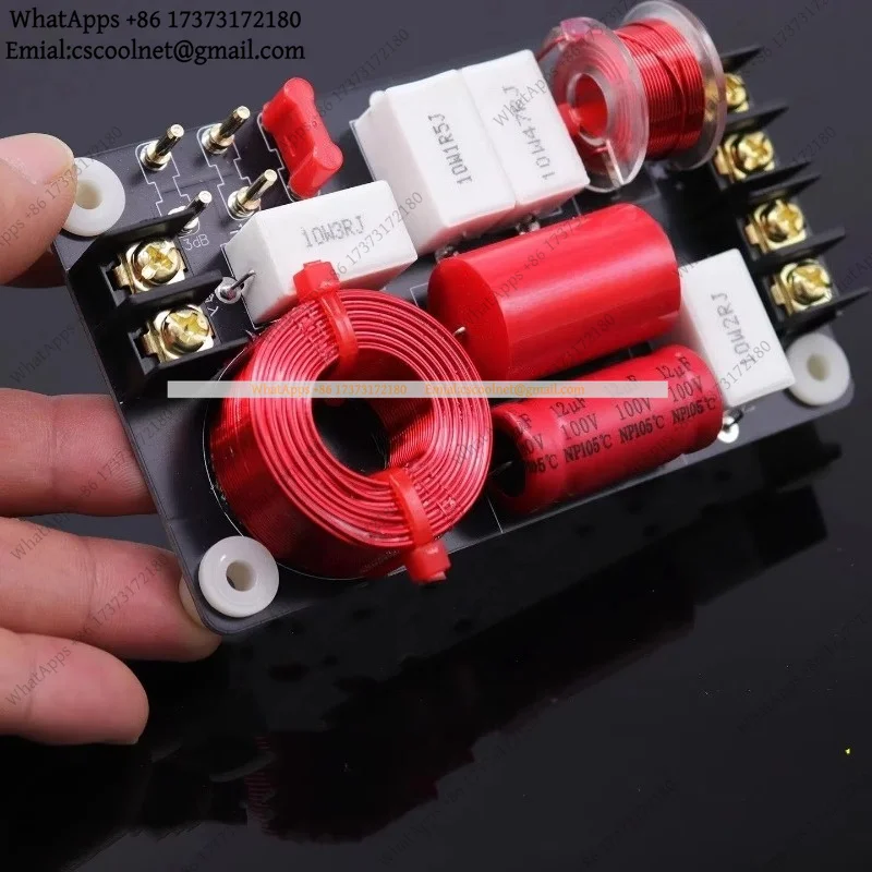 k06 GHXAMP 150W 2-Way Crossover for Hi-Fi Bookshelf Speaker, Dual Air Core Inductor 2500Hz 1PC Audio Accessories