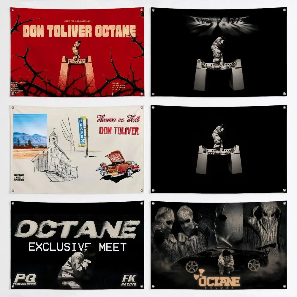 Rapper Don T-Toliver Octane Flags Aesthetic Wall Tapestry Printed Wall Hanging Living Room Party Outdoor Decor