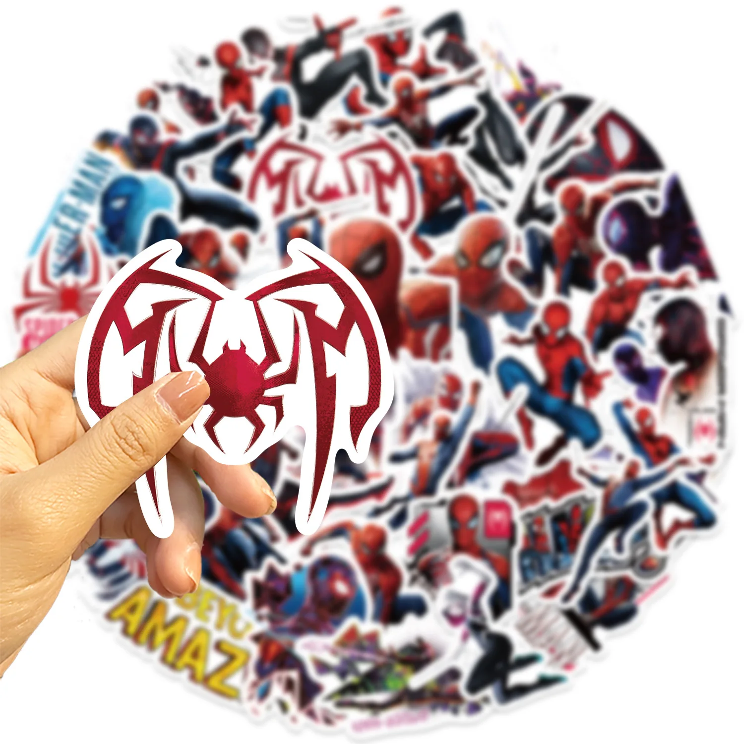 50PCS Spiderman Stickers Cool Superhero Movie Waterproof Dec