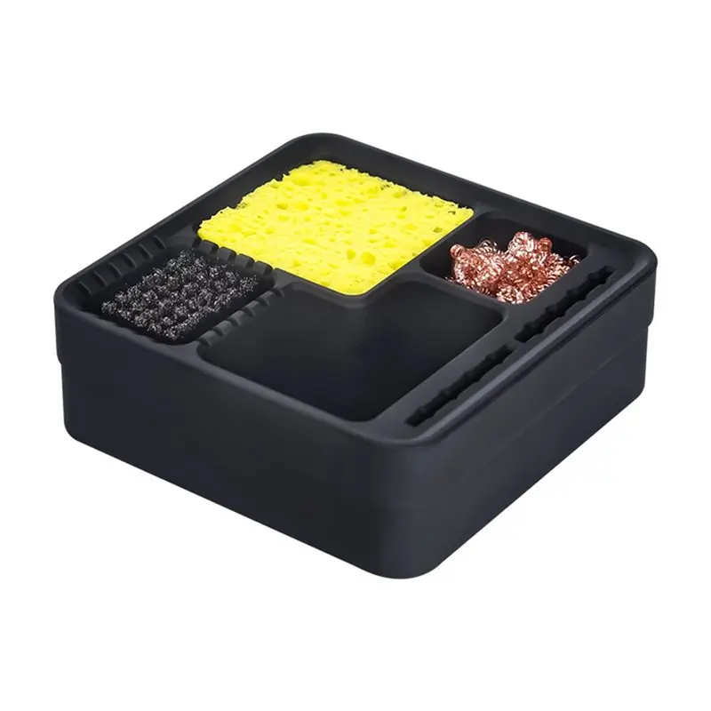 

AT29-очиститель жала паяльника, стальная щетка/губка/медная проволока, сварочная головка, инструмент для очистки оловянного шлака