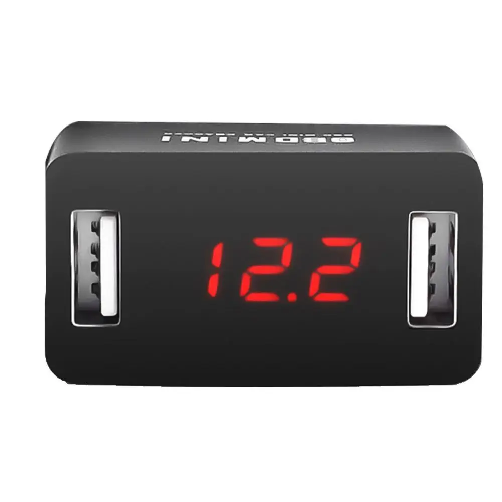 12/24 فولت OBD LED الجهد عرض شحن USB مزدوج شاحن سيارة ميناء الهاتف