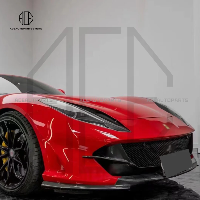 Dry Carbon Fiber Body Kit For Ferrari 812 Superfast GTS Front Lip Rear Diffuser Parts Upgrade To Novi Style