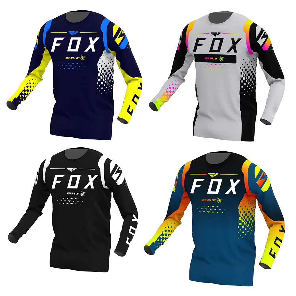 

Men's BAT FOX Downhill Jersey Motocross Motorcycle Jersey Enduro MTB Jersey Quick-Dry Bicycle T-shirt Maillot Ciclismo Hombre