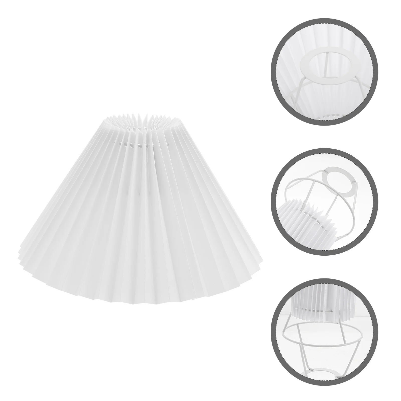 

Pleated Lampshade Screen Abaju for Floor Lampshades Hanging Mushroom Bulb White Chandelier Ceiling