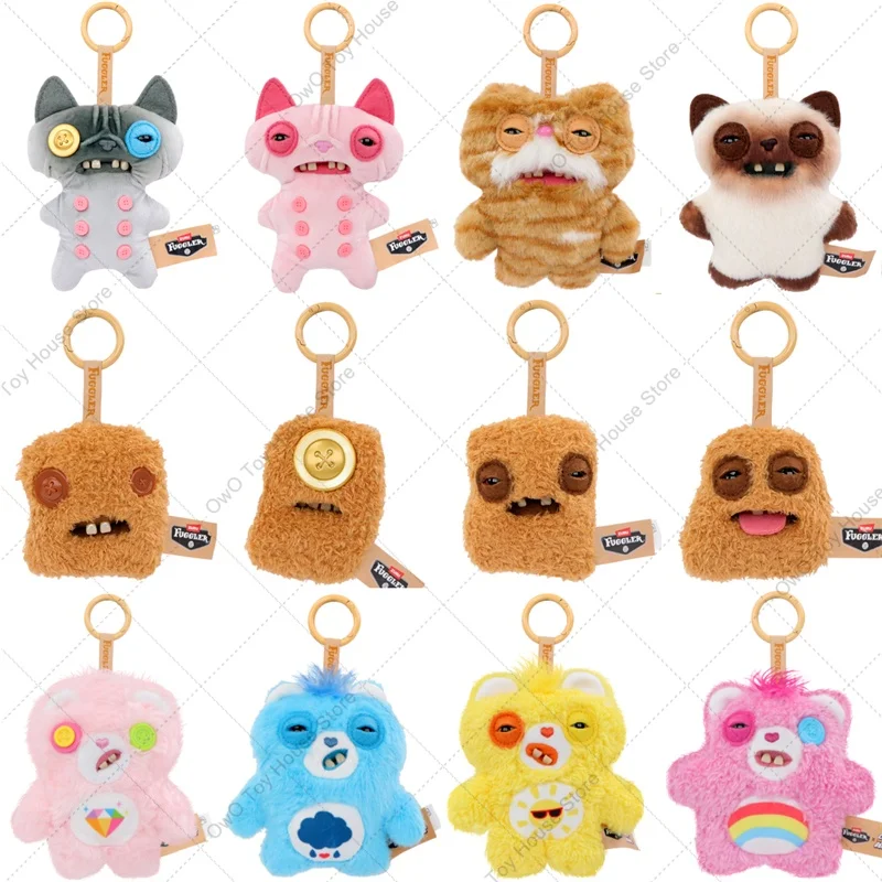 Fuggler Funny Ugly Teeth Monster Plush Toys Keychain Kawaii Care Bears Fuggs Nuggets Alley Cats Peluche Dolls Pendants Blind Box