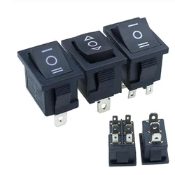 1pcs  KCD1 Mini Black 3 Pin / 6 pin On/Off/On Rocker Switch AC 6A/250V10A/125V