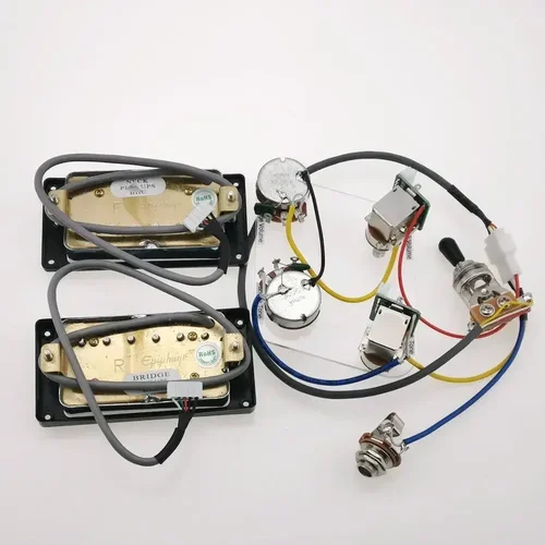 Gran oferta: pastillas de guitarra, pastillas Humbucker estándar 4C con arnés de cableado Push Pull