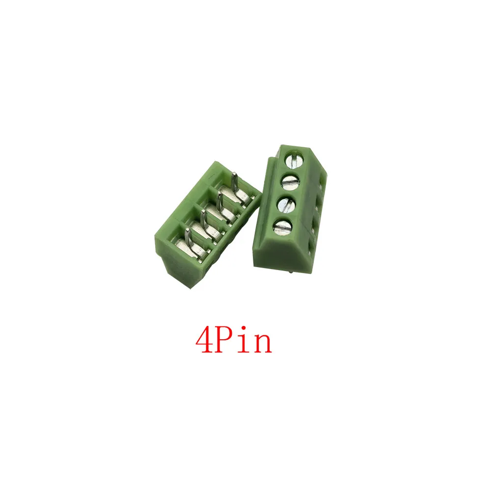 10 Stück 2,54 mm PCB-Schraubklemmenblock-Anschluss, 2/3/4-polig, 2,54 mm Rastermaß, KF128-Schraubklemme für 26–18 AWG Kabel – Detail 4